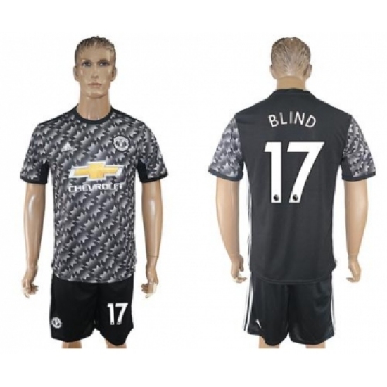 Manchester United #17 Blind Black Soccer Club Jersey