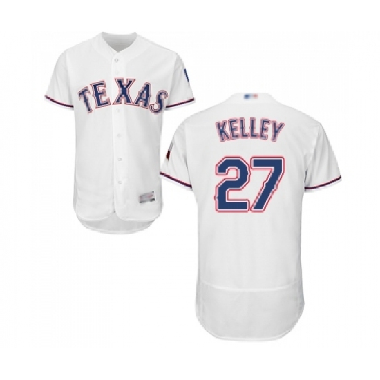 Men's Texas Rangers #27 Shawn Kelley White Home Flex Base Authentic Collection Baseball Jersey - Ujersey