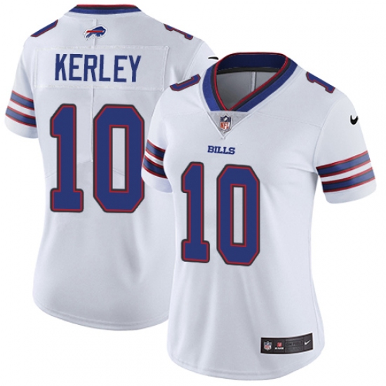 Women's Nike Buffalo Bills #10 Jeremy Kerley White Vapor Untouchable Limited Player NFL Jersey - Ujersey