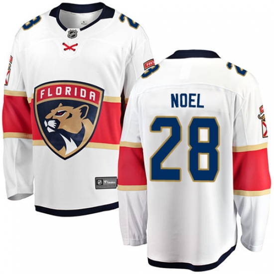 Men's Florida Panthers #28 Serron Noel Authentic White Away Fanatics Branded Breakaway NHL Jersey - Ujersey