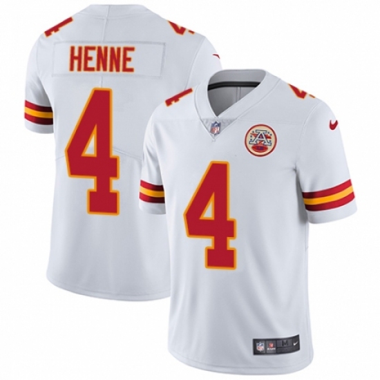 Youth Nike Kansas City Chiefs #4 Chad Henne White Vapor Untouchable Limited Player NFL Jersey - Ujersey