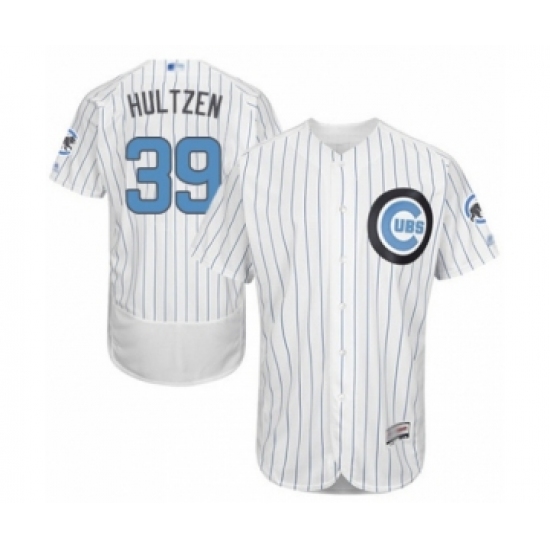 Men's Chicago Cubs #39 Danny Hultzen Authentic White 2016 Father's Day Fashion Flex Base Baseball Player Jersey - Ujersey