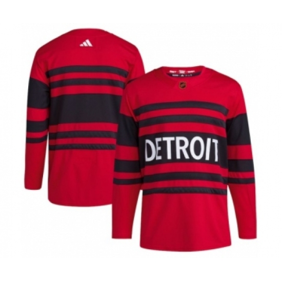 Men's Detroit Red Wings Blank Red 2022-23 Reverse Retro Stitched Jersey - Ujersey