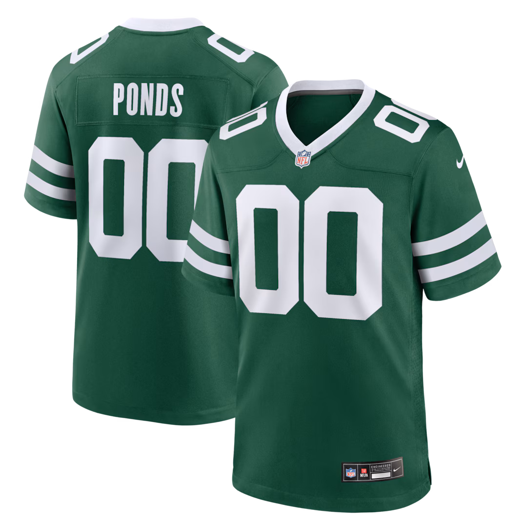 Men's New York Jets D'Angelo Ponds Nike Legacy Green Game Jersey - Ujersey