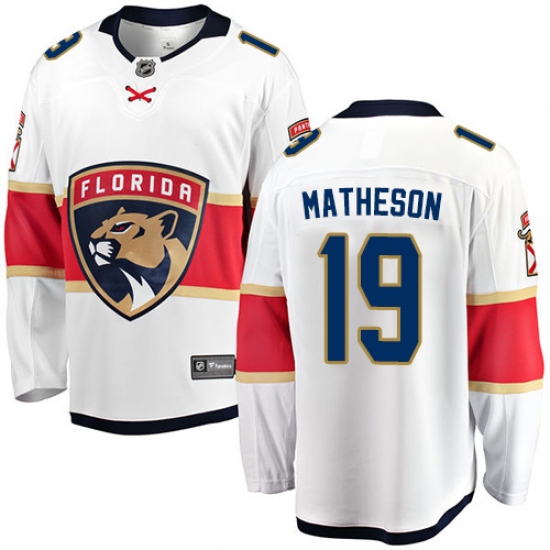 Men's Florida Panthers #19 Michael Matheson Fanatics Branded White Away Breakaway NHL Jersey - Ujersey