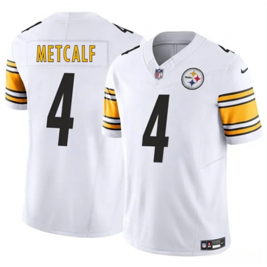 Men's Pittsburgh Steelers #4 DK Metcalf White 2024 F.U.S.E. Vapor Untouchable Limited Football Stitched Jersey - Ujersey