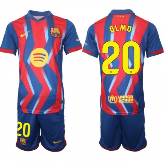 Men FC Barcelona 2026 Soccer Jerseys RedBlue #20 OLMO