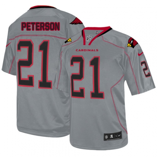 Men's Nike Arizona Cardinals #21 Patrick Peterson Elite Lights Out Grey NFL Jersey - Ujersey