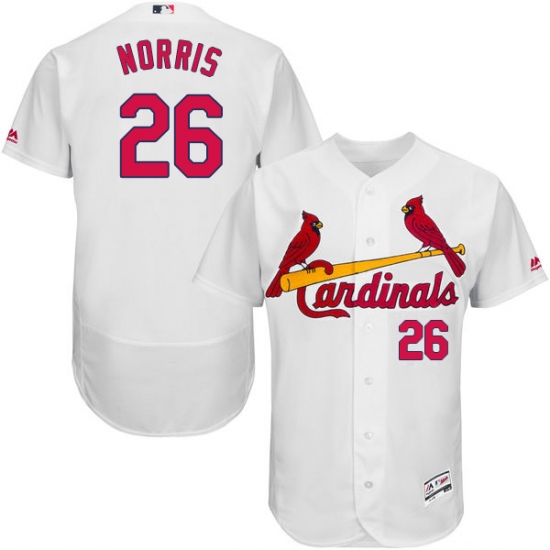 Men's Majestic St. Louis Cardinals #26 Bud Norris White Home Flex Base Authentic Collection MLB Jersey - Ujersey