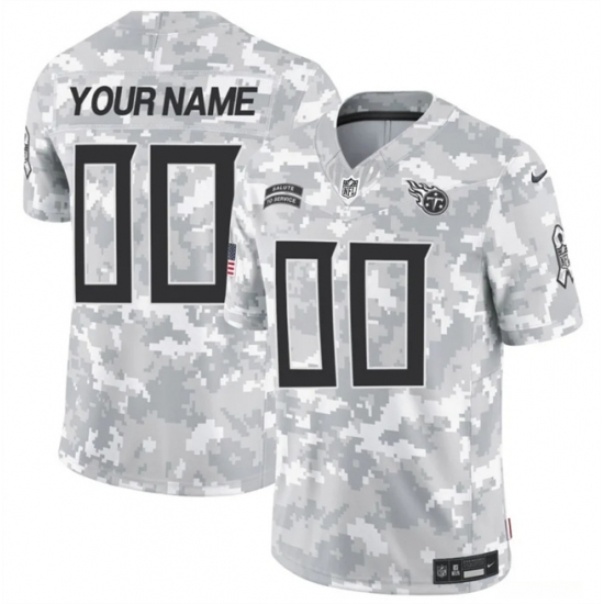 Men's Tennessee Titans Active Player Custom 2024 F.U.S.E Arctic Camo Salute To Service Limited Stitched Football Jersey - Ujersey