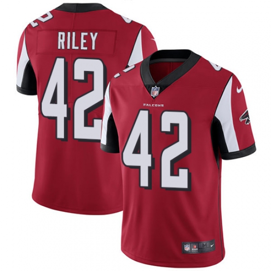 Men's Nike Atlanta Falcons #42 Duke Riley Red Team Color Vapor Untouchable Limited Player NFL Jersey - Ujersey