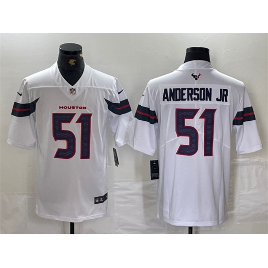 Men's Houston Texans #51 Will Anderson Jr. White Vapor Untouchable Football Stitched Jersey - Ujersey