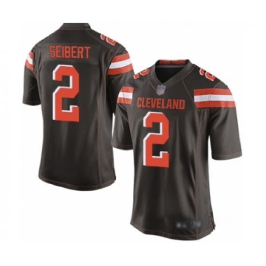 Men's Cleveland Browns #2 Austin Seibert Game Brown Team Color Football Jersey - Ujersey