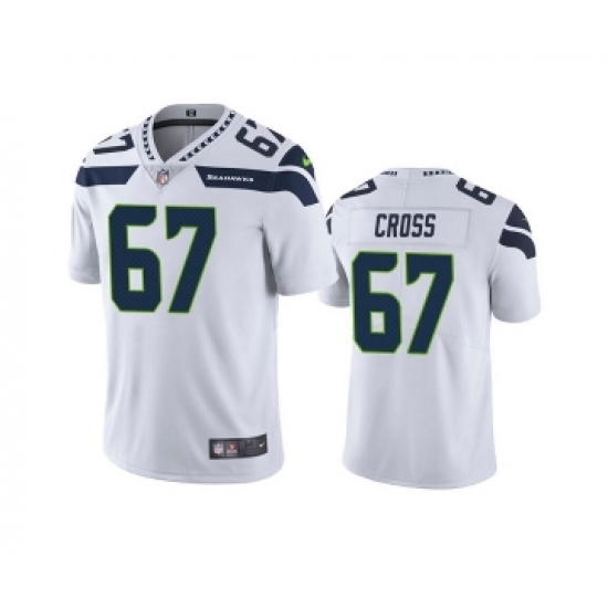 Men's Seattle Seahawks #67 Charles Cross White Vapor Untouchable Limited Stitched Jersey - Ujersey