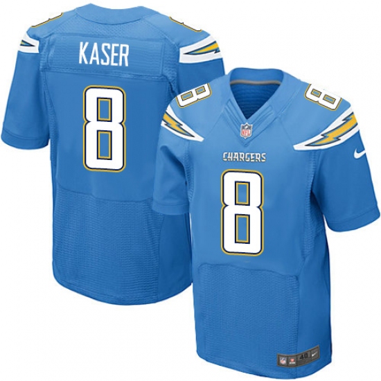 Men's Nike Los Angeles Chargers #8 Drew Kaser Elite Electric Blue Alternate NFL Jersey - Ujersey