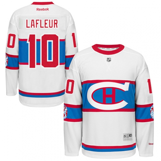 Men's Reebok Montreal Canadiens #10 Guy Lafleur Premier White 2016 Winter Classic NHL Jersey - Ujersey