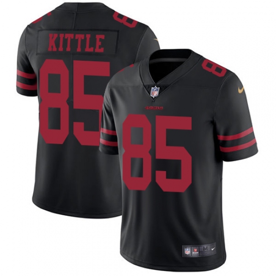 Youth Nike San Francisco 49ers #85 George Kittle Black Vapor Untouchable Elite Player NFL Jersey - Ujersey