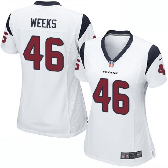 Women's Nike Houston Texans #46 Jon Weeks Game White NFL Jersey - Ujersey