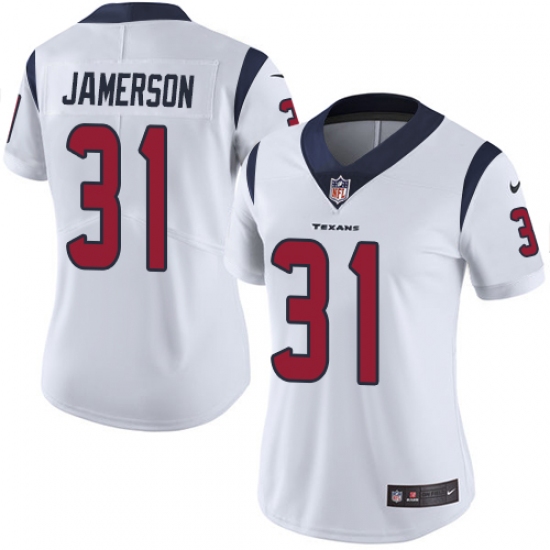 Women's Nike Houston Texans #31 Natrell Jamerson White Vapor Untouchable Limited Player NFL Jersey - Ujersey