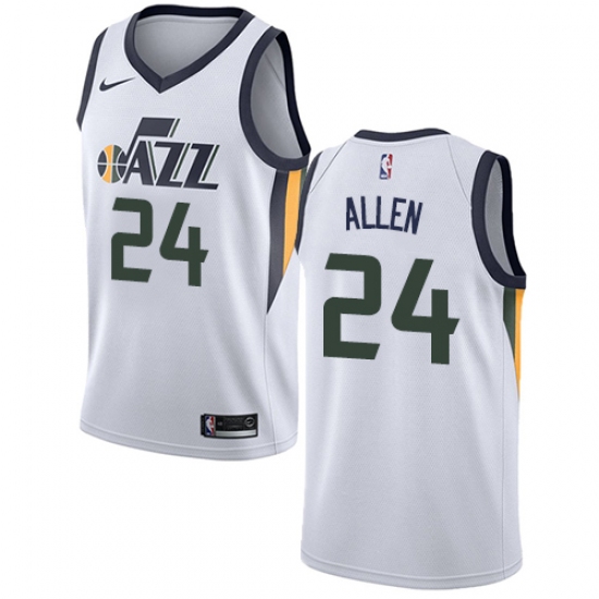 Youth Nike Utah Jazz #24 Grayson Allen Swingman White NBA Jersey - Association Edition