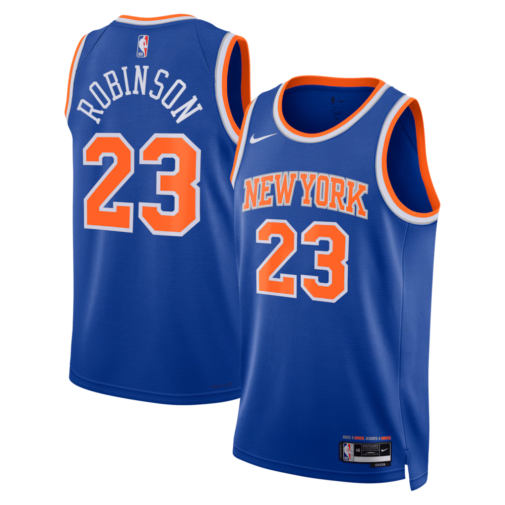 Unisex New York Knicks Mitchell Robinson Nike Blue Swingman Jersey - Icon Edition