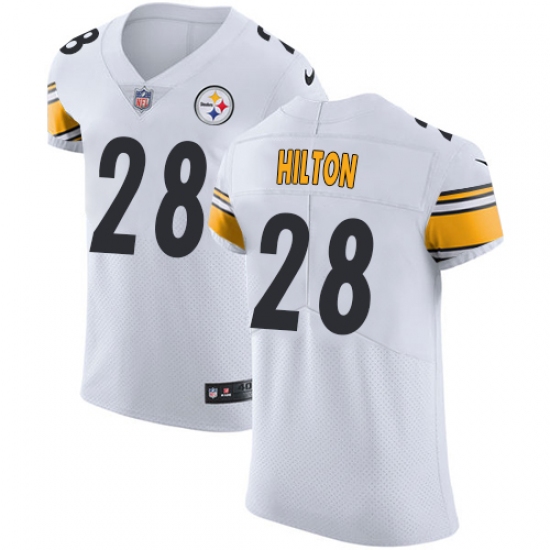Men's Nike Pittsburgh Steelers #28 Mike Hilton White Vapor Untouchable Elite Player NFL Jersey - Ujersey
