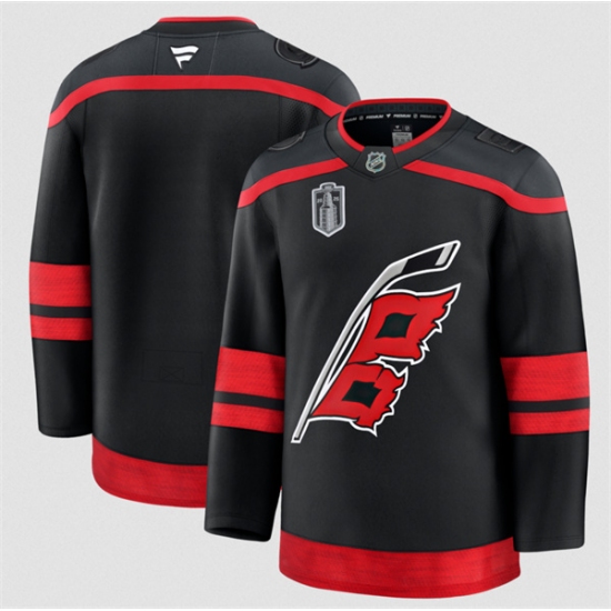 Men's Carolina Hurricanes Blank Black 2026 Stanley Cup Final Home Premium Hockey Stitched Jersey - Ujersey