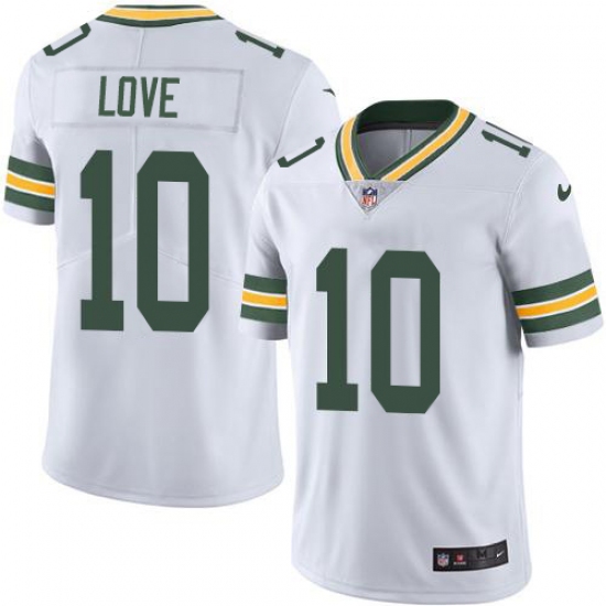 Men's Green Bay Packers #10 Jordan Love White Stitched NFL Vapor Untouchable Limited Jersey - Ujersey
