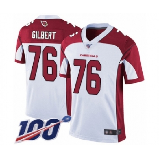 Men's Arizona Cardinals #76 Marcus Gilbert White Vapor Untouchable Limited Player 100th Season Football Jersey - Ujersey