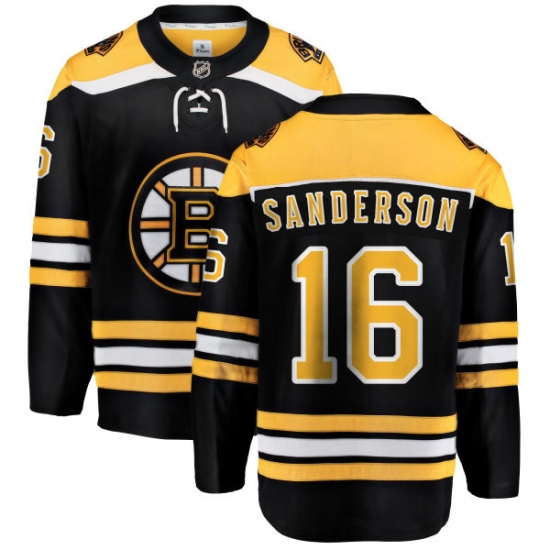 Youth Boston Bruins #16 Derek Sanderson Authentic Black Home Fanatics Branded Breakaway NHL Jersey - Ujersey