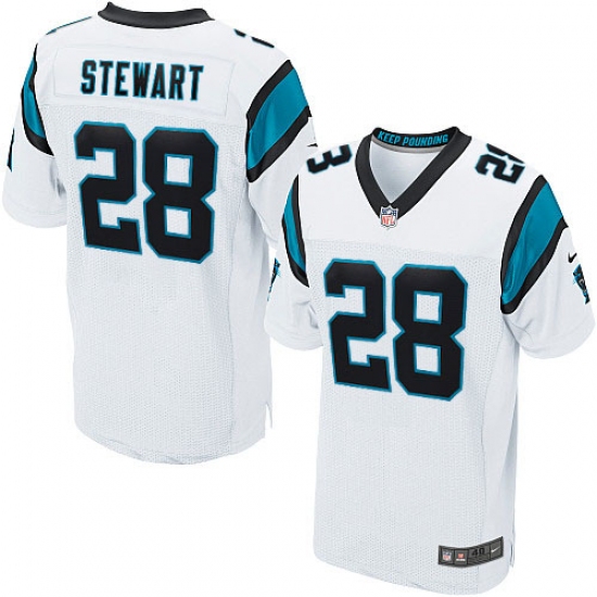 Men's Nike Carolina Panthers #28 Jonathan Stewart Elite White NFL Jersey - Ujersey