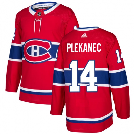 Youth Adidas Montreal Canadiens #14 Tomas Plekanec Premier Red Home NHL Jersey - Ujersey