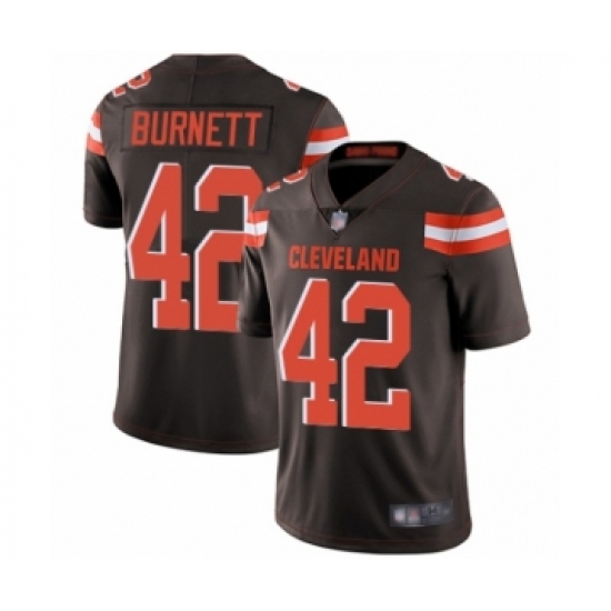 Men's Cleveland Browns #42 Morgan Burnett Brown Team Color Vapor Untouchable Limited Player Football Jersey - Ujersey