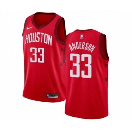 Women's Nike Houston Rockets #33 Ryan Anderson Red Swingman Jersey - Earned Edition - Ujersey