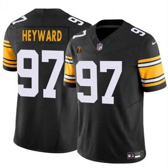 Men's Pittsburgh Steelers #97 Cameron Heyward Black 2024 F.U.S.E. With Walter Payton Vapor Limited Football Stitched Jersey - Ujersey