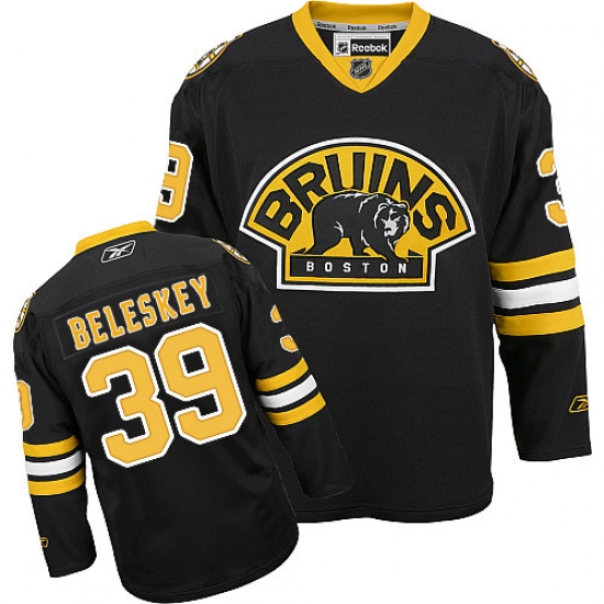 Men's Reebok Boston Bruins #39 Matt Beleskey Premier Black Third NHL Jersey - Ujersey