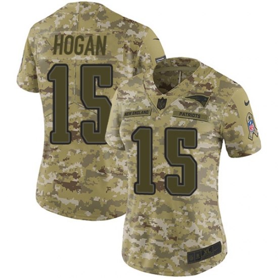 Women's Nike New England Patriots #15 Chris Hogan Limited Camo 2018 Salute to Service NFL Jersey - Ujersey