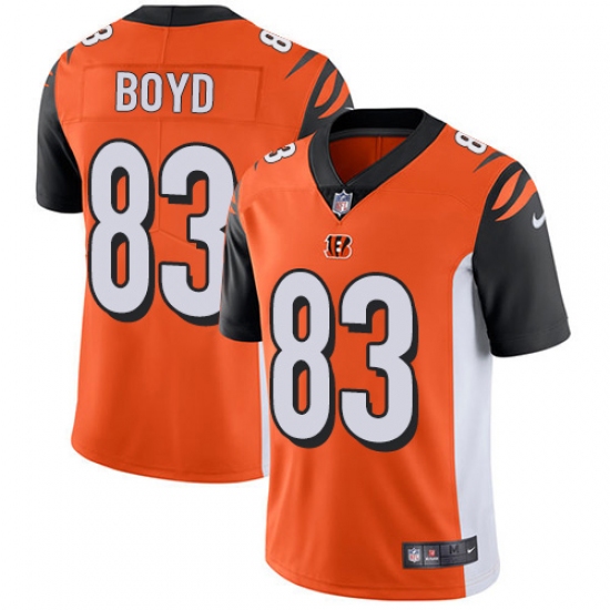 Youth Nike Cincinnati Bengals #83 Tyler Boyd Vapor Untouchable Limited Orange Alternate NFL Jersey - Ujersey