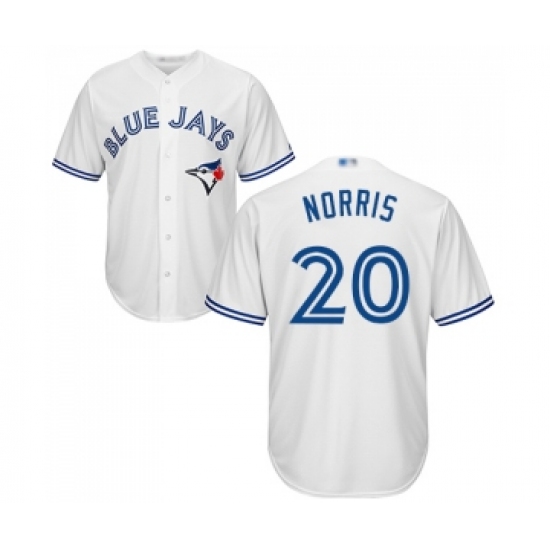 Youth Toronto Blue Jays #20 Bud Norris Replica White Home Baseball Jersey - Ujersey