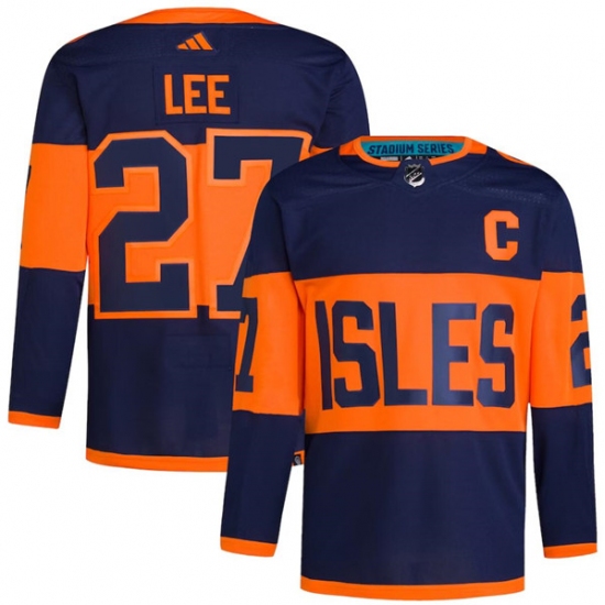 Men's New York Islanders #27 Anders Lee Navy 2024 Stadium Series Stitched Jersey - Ujersey