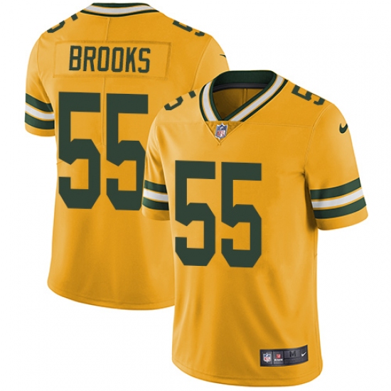 Men's Nike Green Bay Packers #55 Ahmad Brooks Limited Gold Rush Vapor Untouchable NFL Jersey - Ujersey