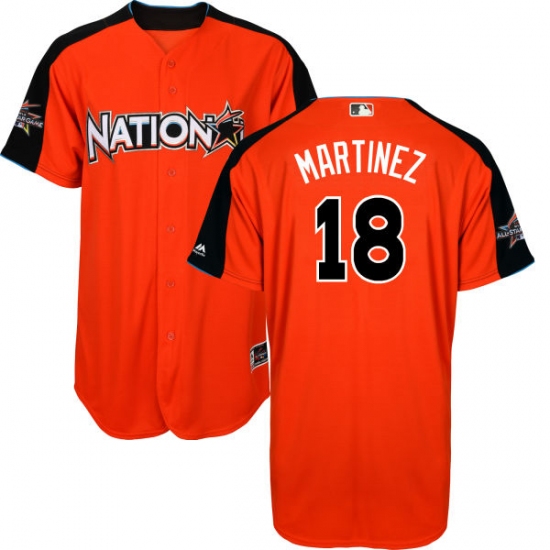 Men's Majestic St. Louis Cardinals #18 Carlos Martinez Replica Orange National League 2017 MLB All-Star MLB Jersey - Ujersey