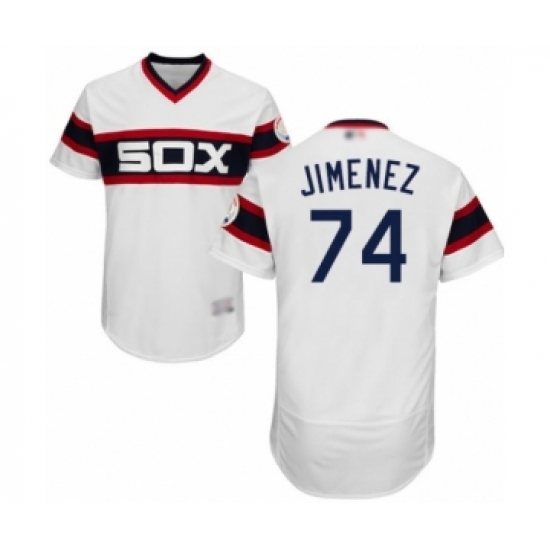 Men's Chicago White Sox #74 Eloy Jimenez White Alternate Flex Base Authentic Collection Baseball Jersey - Ujersey