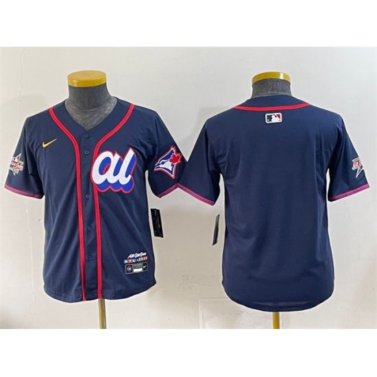 Youth American League Toronto Blue Jays Blank Navy 2025 All-Star Edition Limited Stitched Baseball Jersey - Ujersey