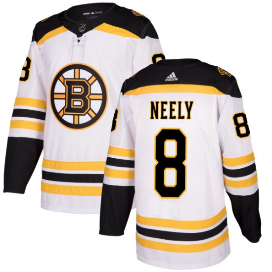 Youth Adidas Boston Bruins #8 Cam Neely Authentic White Away NHL Jersey - Ujersey