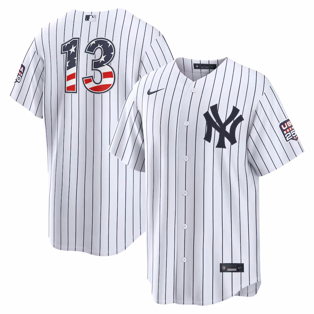 Men's New York Yankees Jazz Chisholm Jr. Nike White USA 250 Fourth of July Home Stadium Jersey - Ujersey