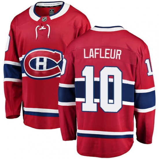 Men's Montreal Canadiens #10 Guy Lafleur Authentic Red Home Fanatics Branded Breakaway NHL Jersey - Ujersey