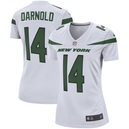 Women's New York Jets #14 Sam Darnold Nike White Player Game Jersey - Ujersey