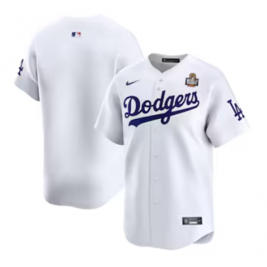 Men's Los Angeles Dodgers Nike White 2024 World Series Home Limited Jersey