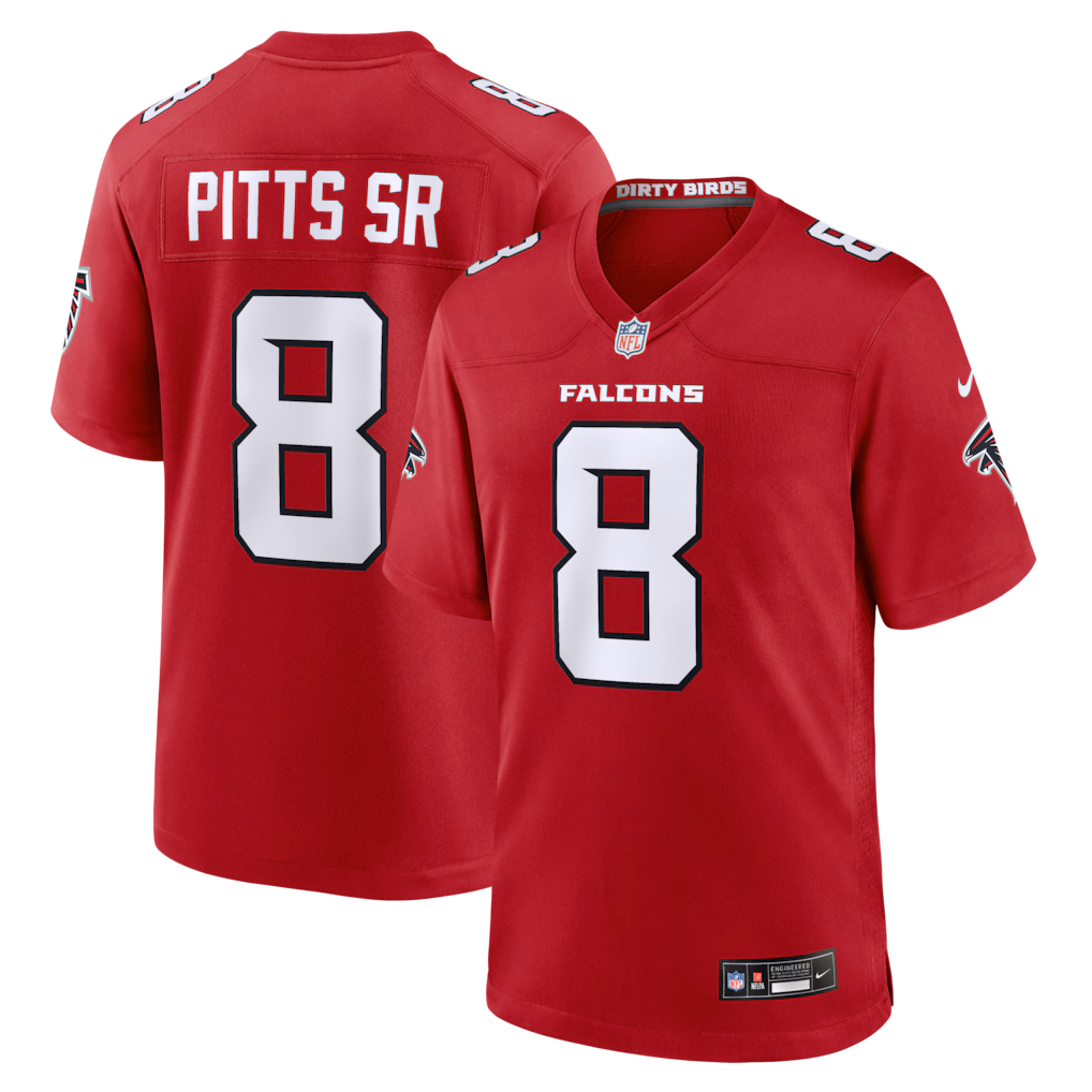 Men's Atlanta Falcons Kyle Pitts Sr. Nike Red Game Jersey